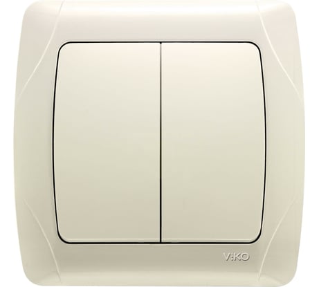 Двухклавишный выключатель VIKO кремовая, Carmen 90562002