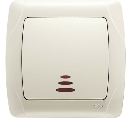Одноклавишный выключатель VIKO подсветка, кремовая, Carmen 90562019
