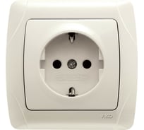 Розетка VIKO 1 гнездо, кремовая, с заземлением Carmen 90562008