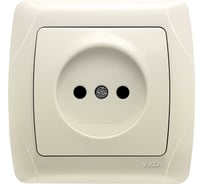 Розетка VIKO 1 гнездо, кремовая, без заземления, Carmen 90562007