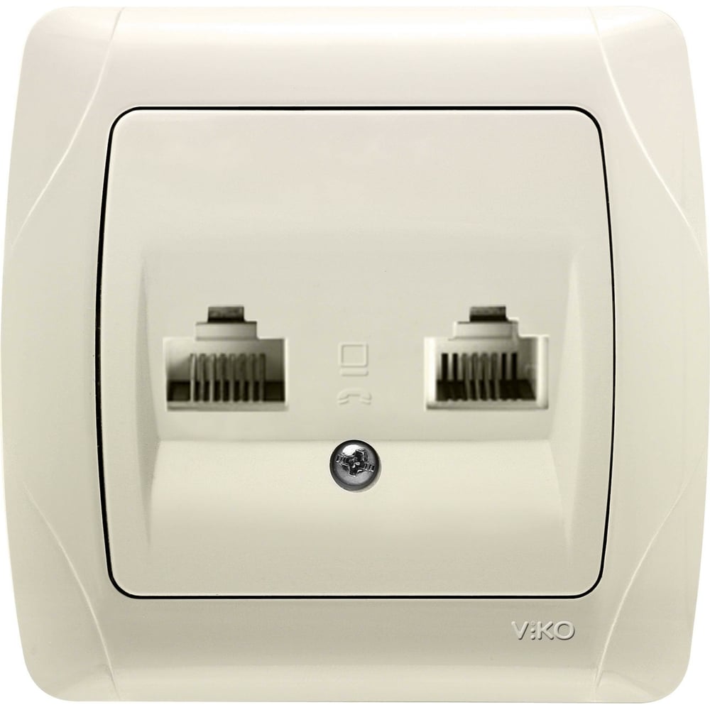 Розетка VIKO TF 2-я кремовая,овая Carmen 90562033 - выгодная цена ...