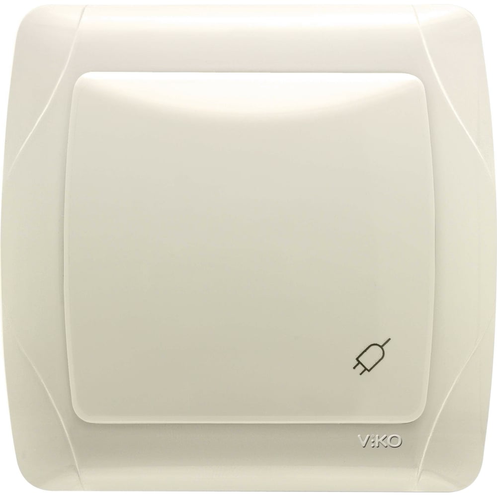 Розетка VIKO 1 гнездо, с крышкой кремовая, Carmen 90562012 - выгодная ...