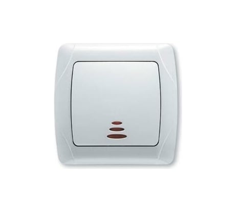 Одноклавишный выключатель VIKO подсветка, белый Carmen 90561019