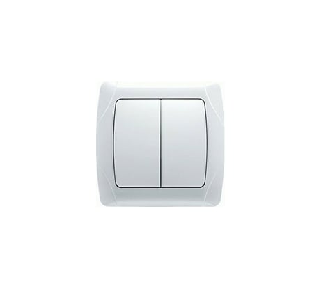 Двухклавишный выключатель VIKO белый Carmen 90561002