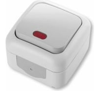 Одноклавишный выключатель VIKO подсветка, белый, открытая установка 90555419