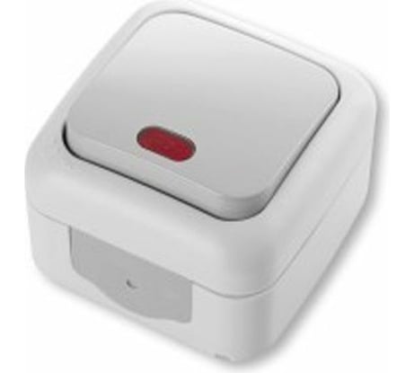 Одноклавишный выключатель VIKO подсветка, белый, открытая установка 90555419