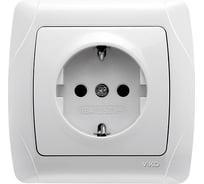 Розетка VIKO 1 гнездо, белая с заземлением Carmen 90561008