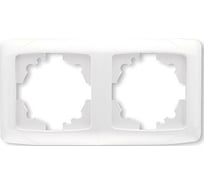 Горизонтальная двухместная рамка VIKO белая Carmen 90571102