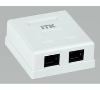 Информационная настенная розетка GENERICA RJ45 катеории 5е UTP 2 порта CS2-1C5EU-22-G