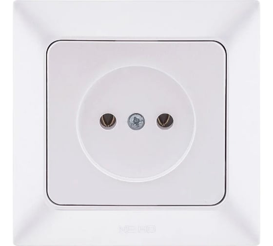 Розетка NE-AD без заземления, керамика, 16А, 250В, Aras, Белый жемчуг, 93-126-02-P 1