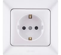 Розетка NE-AD с защитой от детей, с заземлением, 16А, 250В, Aras, Белый жемчуг, 93-126-08-E