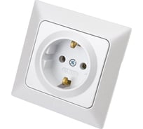 Розетка NE-AD с заземлением, керамика, 16А, 250В, Aras, Белый жемчуг, 93-126-08-P