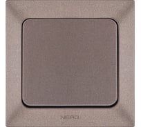 1-клавишный выключатель NE-AD 10А, 250В, Aras, Мокка, 93-125-01