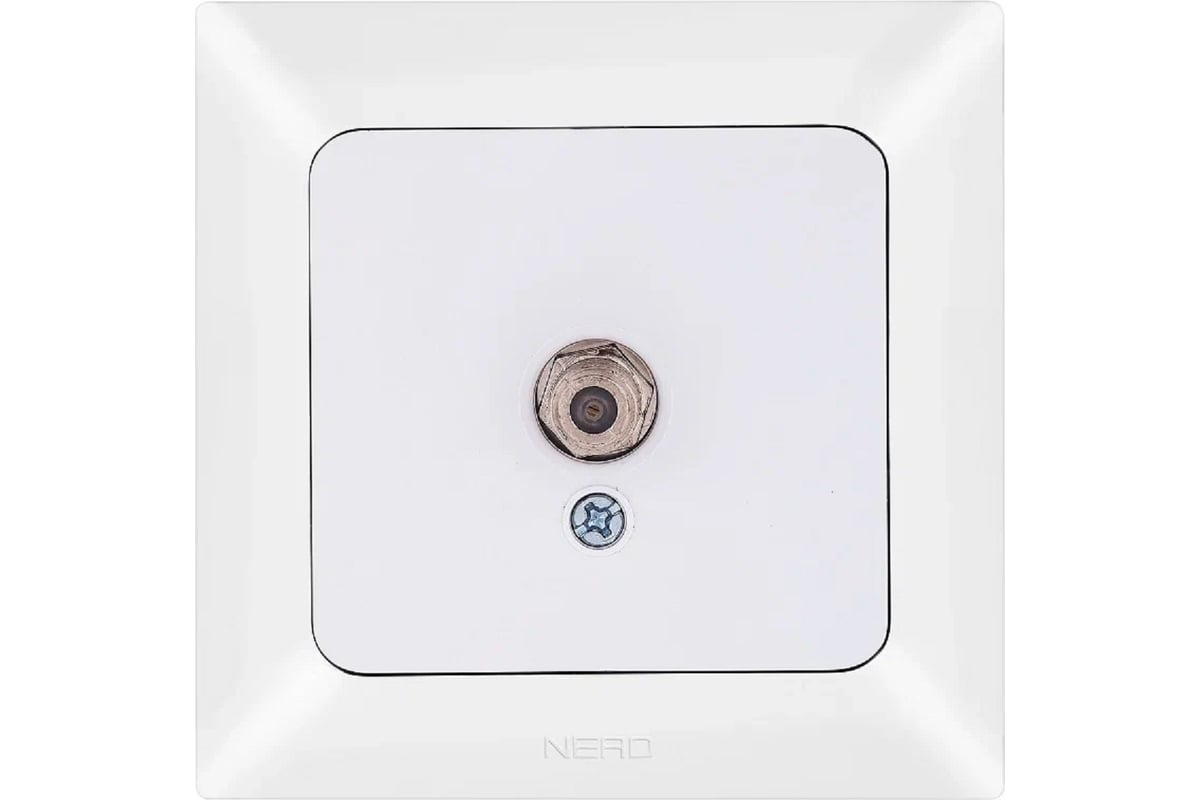 Розетка SAT NE-AD F-KONNEKTOR, экран, Aras, Белый жемчуг, 93-126-25 ...