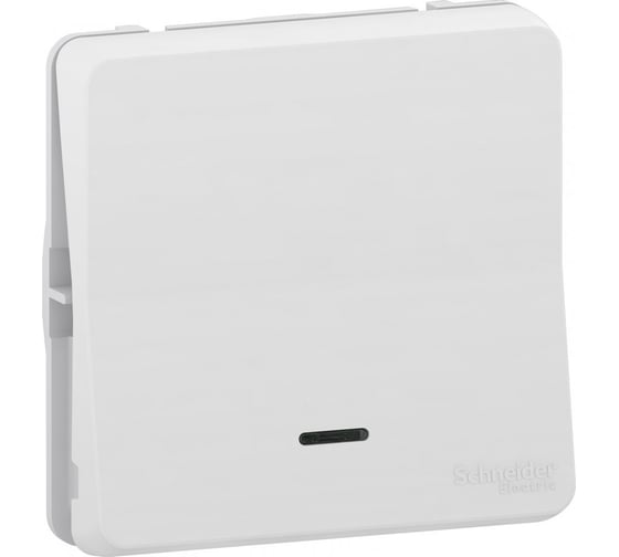 Механизм кнопочного выключателя Systeme Electric MUREVA S с подсветкой, белый, IP55 MUR39127 1