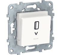 Карточный выключатель Systeme Electric UNICA NEW с подсветкой, 10 А, белый NU528318