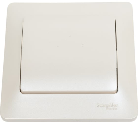 1-клавишный выключатель Systeme Electric скрытой проводки Glossa 10А IP20 сх. 1 10AX в сборе перламутровый GSL000612