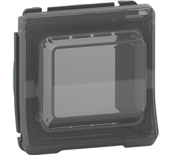Накладка с крышкой Systeme Electric MUREVA S для механизмов Unica, АНТРАЦИТ, IP55 MUR35106 1
