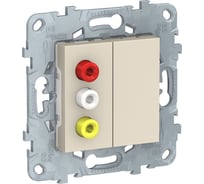 Розетка 3 RCA Systeme Electric UNICA NEW бежевый NU543144