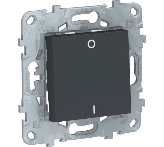 Двухполюсный 1-клавишный выключатель Systeme Electric UNICA NEW NU526254 1