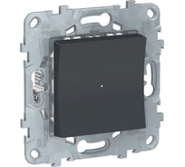 Релейный нажимной выключатель Systeme Electric UNICA NEW Wiser 10А, антрацит NU553754