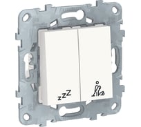 2-клавишный выключатель Systeme Electric UNICA NEW "не беспокоить" + "убрать номер", белый NU521718