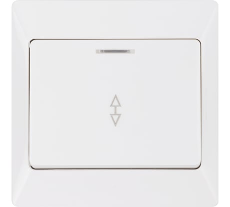 Выключатель одноклавишный на 2 направления с подсветкой TDM ELECTRIC 10А белый "Ильмень" SQ1823-0006