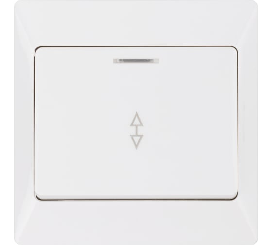 Выключатель одноклавишный на 2 направления с подсветкой TDM ELECTRIC 10А белый "Ильмень" SQ1823-0006