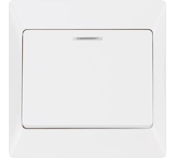 Выключатель одноклавишный с подсветкой TDM ELECTRIC 10А белый "Ильмень" SQ1823-0003