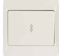 Выключатель слоновая кость 1 клавишный на 2 направления TDM ELECTRIC 10А, серия "Ильмень" SQ1823-0105