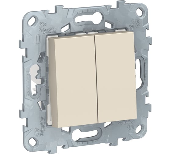 2-клавишный перекрестный переключатель Systeme Electric UNICA NEW NU521544 1