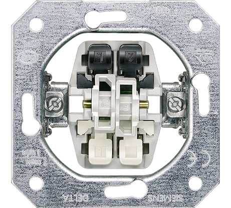 2 клавишный выключатель Siemens 10А 250В 1пол. DELTA 5TA2155