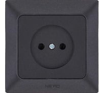 Розетка NE-AD без заземления, керамика, 16А, 250В, Aras, Черный, 93-124-02-P