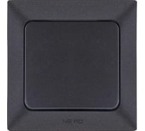 1-клавишный выключатель NE-AD 10А, 250В, Aras, Черный, 93-124-01