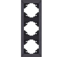 Вертикальная 3-местная рамка NE-AD Aras, Черный, 93-24-71