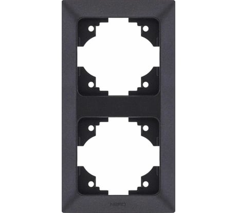 Вертикальная 2-местная рамка NE-AD Aras, Черный, 93-24-61