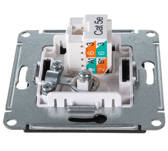 Розетка 2-ная ТВ + компьютерная RJ45 Systeme Electric AtlasDesign Карбон категории 5Е ATN001089