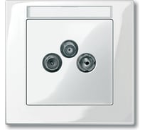 Накладка розетки TV-FM/TV-FM-SAT Systeme Electric Merten SM Белый глянец SE MTN296719