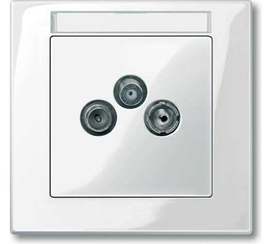 Накладка розетки TV-FM/TV-FM-SAT Systeme Electric Merten SM Белый глянец SE MTN296719 1