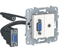 Розетка HD15+Minijack Systeme Electric UNICA NEW белый NU593218