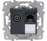 Одиночная TV + компьютерная RJ45 розетка Systeme Electric UNICA NEW категории 6 UTP, 2 модуля NU547054 4