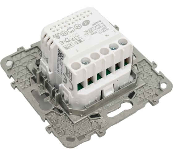 Поворотно-нажимной универсальный светорегулятор Systeme Electric UNICA NEW LED 5-200Вт, антрацит NU551454