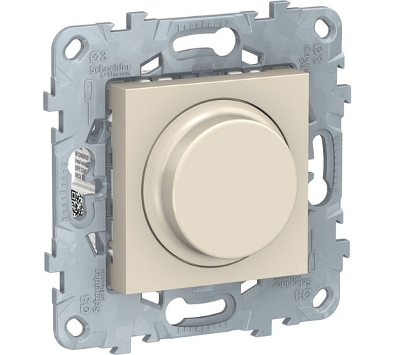 Поворотно-нажимной универсальный светорегулятор Systeme Electric UNICA NEW LED Wiser 7-200Вт NU551644