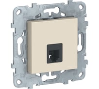 Одиночная телефонная розетка RJ11 Systeme Electric UNICA NEW 4 контакта, бежевый NU549244