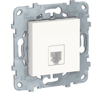 Одиночная телефонная розетка RJ11 Systeme Electric UNICA NEW 4 контакта, белый NU549218