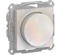 Поворотно-нажимной светорегулятор диммер Systeme Electric AtlasDesign Жемчуг 630Вт, ATN000436