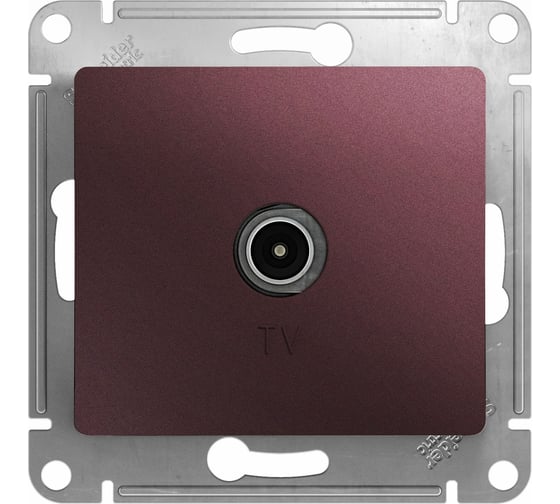 TV розетка Systeme Electric Glossa Баклажановая оконечная 1DB SE GSL001191
