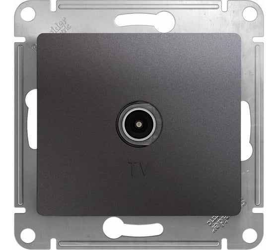 TV розетка Systeme Electric Glossa Графит оконечная 1DB GSL001391 1