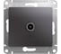 TV розетка Systeme Electric Glossa Графит оконечная 1DB GSL001391 1