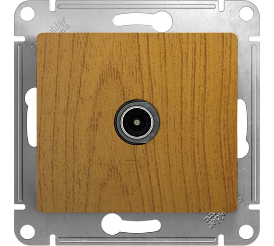 TV розетка Systeme Electric Glossa Дерево Дуб проходная 4DB SE GSL000592